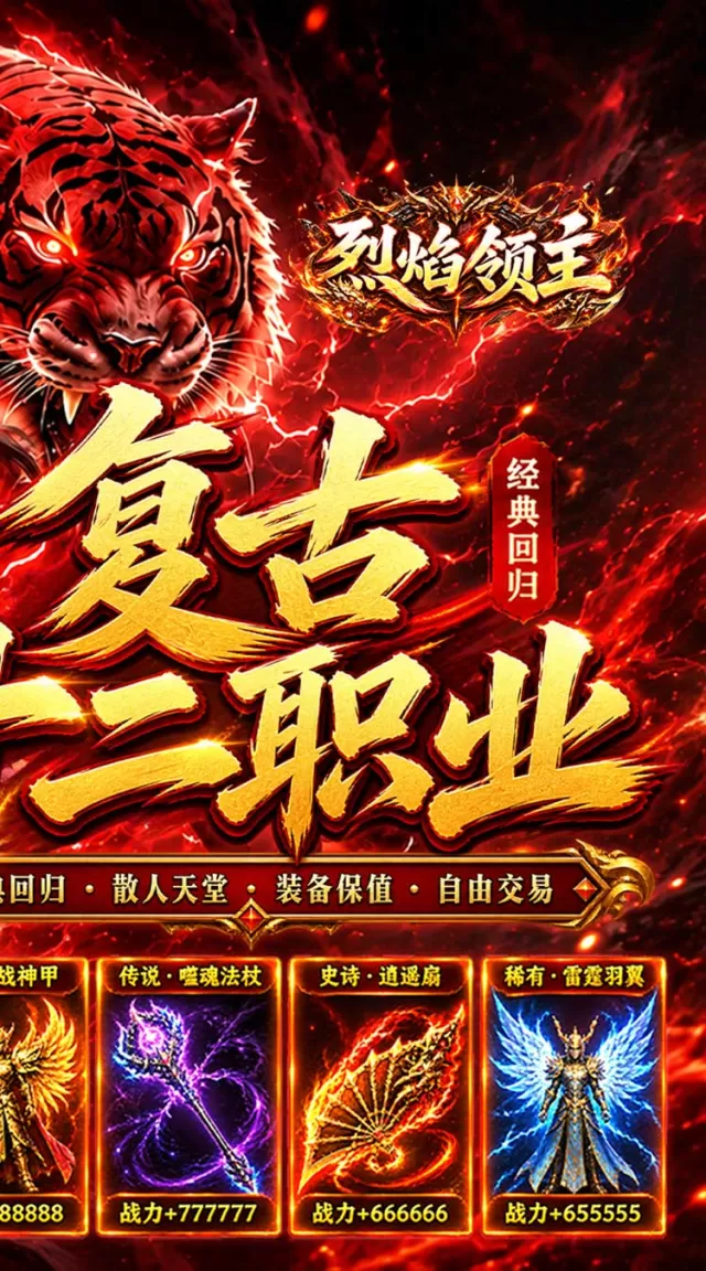 烈焰领主（复古十二职业元宝服）游戏截图3